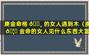 庚金命格 🕸 的女人遇到木（庚 🦁 金命的女人见什么东西大富大贵）